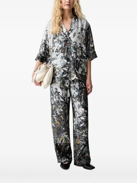 MUNTHE Vushi printed silk shirt White 263101126318