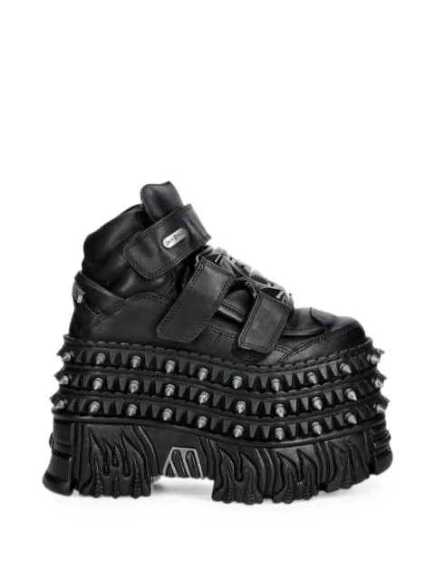 NEW ROCK spiked platform sneakers Black MWALL285C4