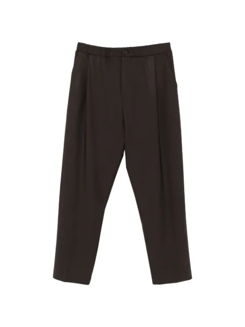 Spina elasticated-waistband tailored trousers Brown F26P06