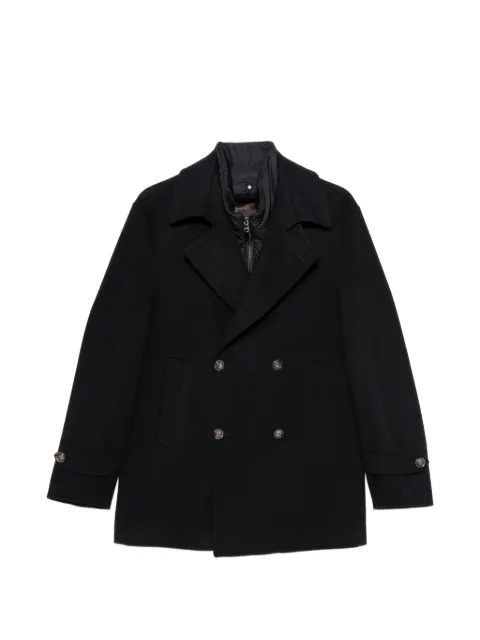 Barba double-breasted peacoat Black BU445600001582100090