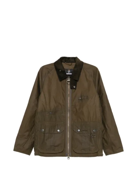 Barbour corduroy-collar zip-fastening jacket Brown MWX2571