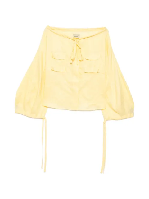 Bambah linen balloon shirt Yellow BMFW2608