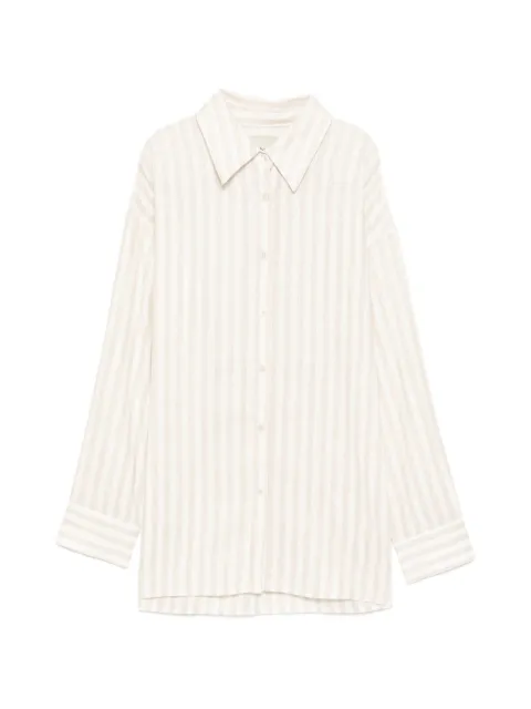 Bambah pinstripe linen shirt Grey BMFW2611
