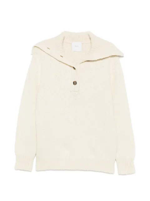 Malo button-up sailor-collar knit Neutrals DXC237F7D06