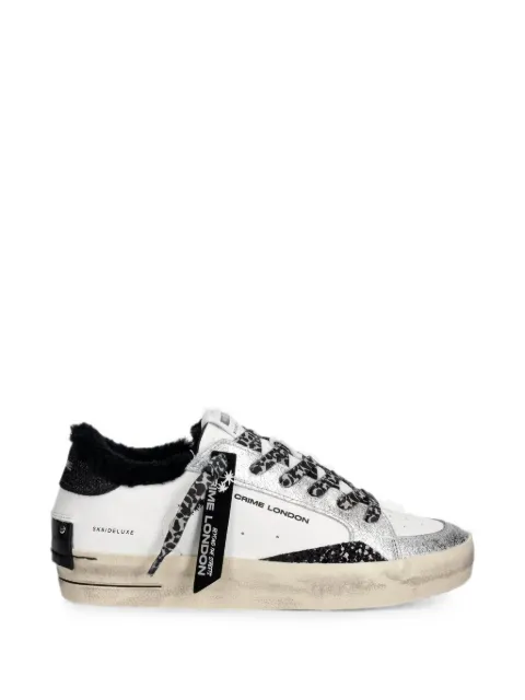 Crime London Sk8 Deluxe shearling-trimmed sneakers White 23111AA9