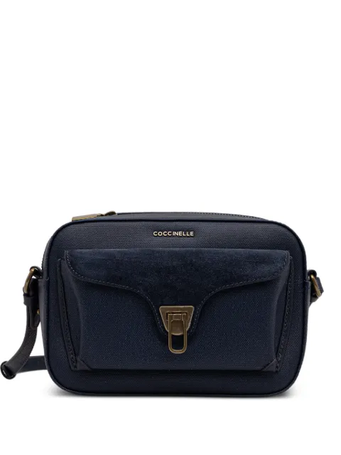 Coccinelle suede-panelled crossbody bag Blue E1V3L150201