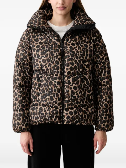 DKNY leopard-print puffer jacket Neutrals DP6J9673