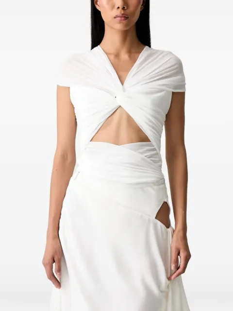 Bardot twist-detail cut-out top White 60193TB