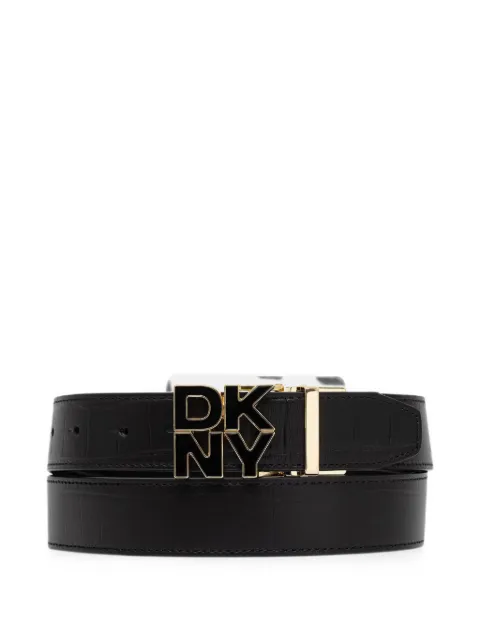 DKNY reversible croc-effect logo-buckle belt Black R62IPS25