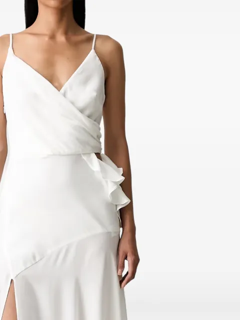 Bardot Sorrel ruffled wrap-style maxi dress White 60571DB