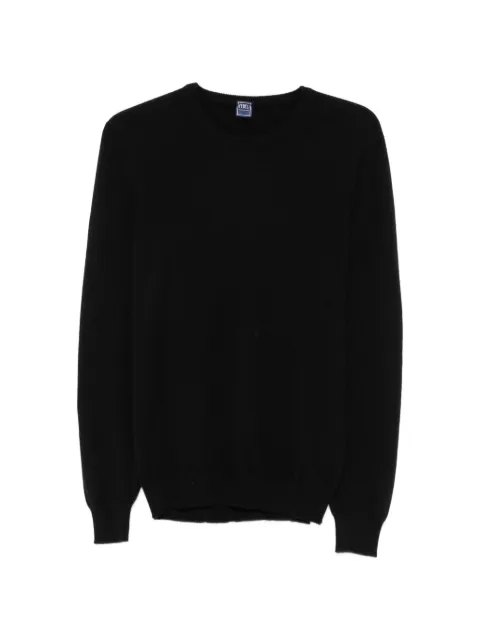 Fedeli crew-neck long-sleeve sweater Black MU007001
