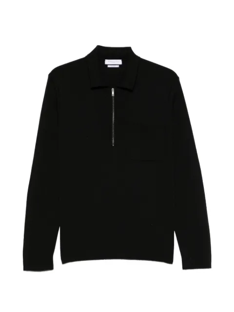 Daniele Fiesoli zip-fastening chest-pocket polo shirt Black DF0112