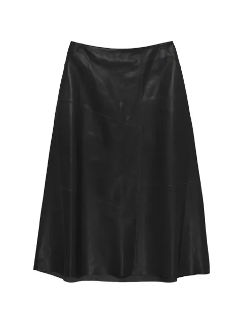 Arma Vayenne panelled leather A-line midi skirt Black 019L26105103