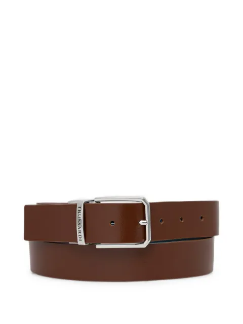 Trussardi reversible logo-engraved belt Brown B353B000046N