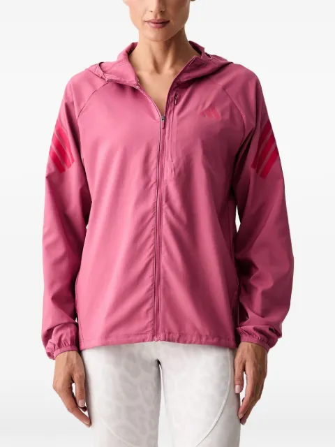 adidas hooded logo-print jacket Pink KY2650