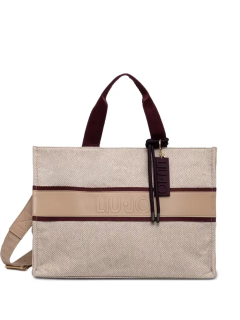 LIU JO large tote bag in cloth Neutrals TF6212T758A