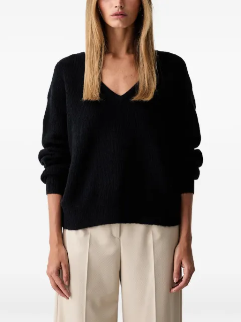 American Vintage Damsville V-neck knitted sweater Black DAM18J