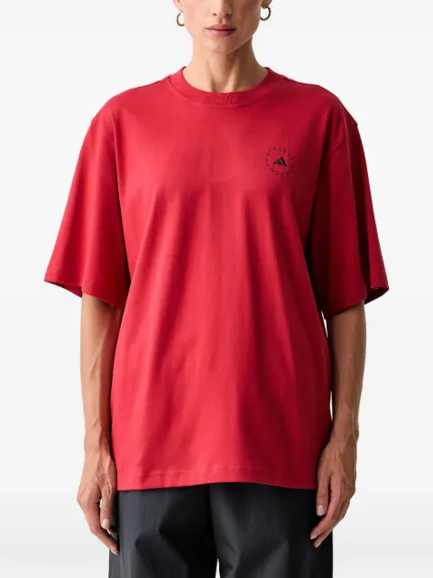 adidas by Stella McCartney logo-print T-shirt Red KR6304