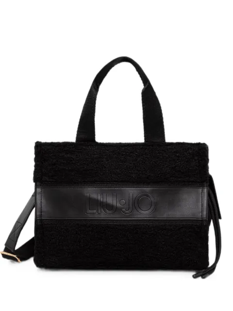 LIU JO small teddy tote bag Black TF6215E1173