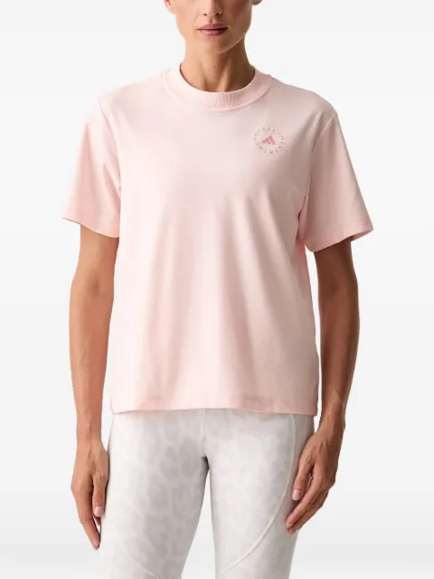 adidas by Stella McCartney logo-print T-shirt Pink KY8337