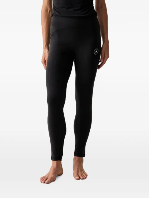 adidas by Stella McCartney logo-print ruched leggings Black KR6222