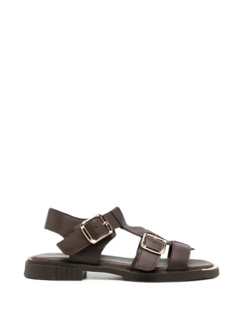 SERGIO MORETTI FIRENZE buckle-fastening leather sandals Brown 660826104DBRW