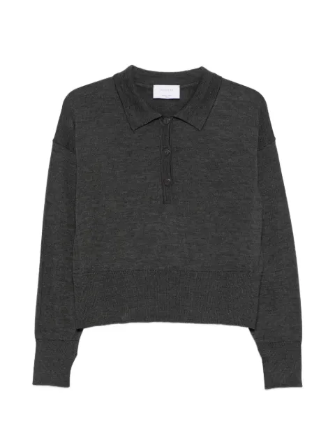 Daniele Fiesoli merino-wool knitted polo top Grey DD7004
