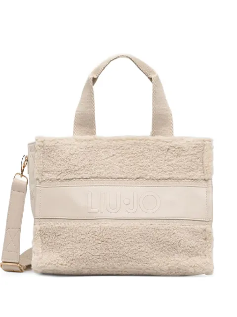 LIU JO small teddy tote bag Neutrals TF6215E1173