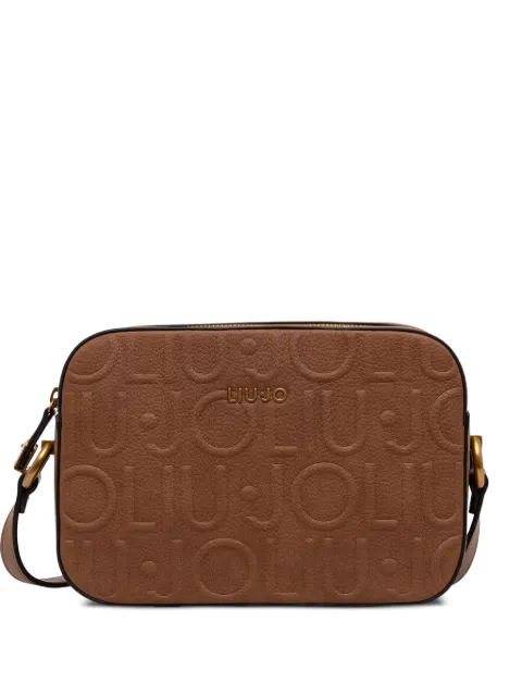 LIU JO medium logo-embossed cross body bag Brown AF6211E1139