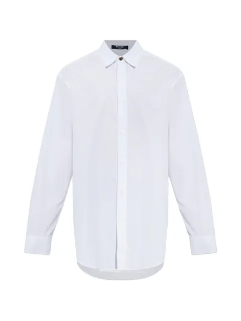 Balmain lion-head button shirt White HH1HS570CG72