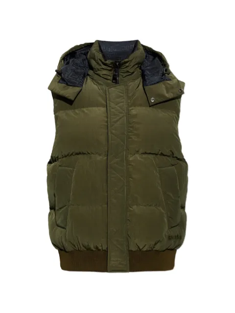 Balmain insulated quilted hooded vest Green HH1TO150XM28