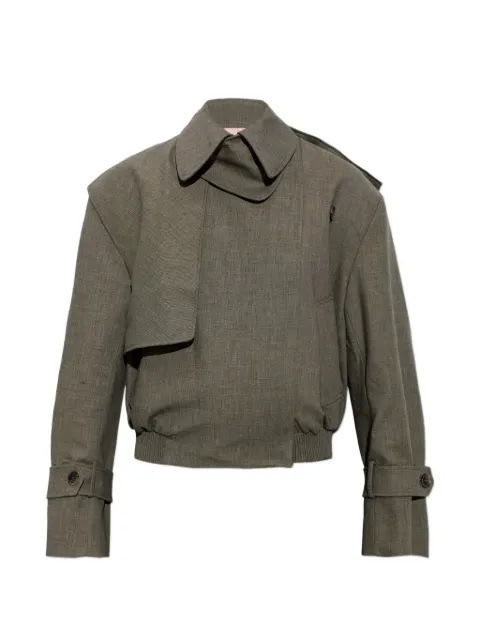 Christopher Esber Cropped Trench jacket Grey 260264800