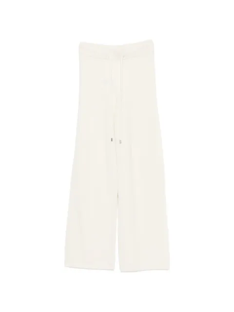 ERMANNO FIRENZE drawstring-waist fine-knit trousers Neutrals D49EP033E58