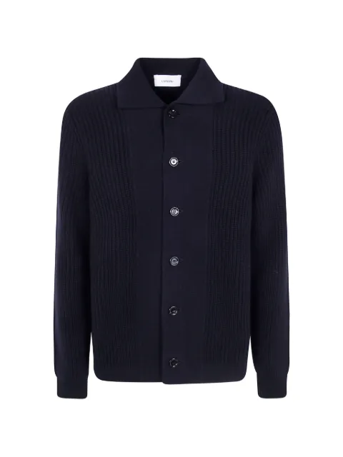 Lardini ribbed-knit cardigan Blue ACLMML474AC67036