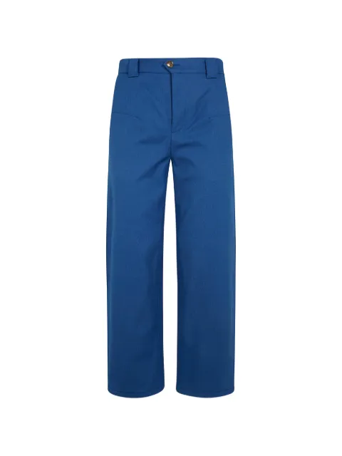 Chloé barrel-leg cotton trousers Blue CH26APA19041