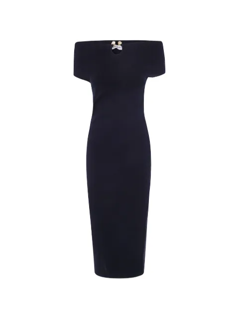 Alberta Ferretti cut-out off-the-shoulder midi dress Black 262UA04866608