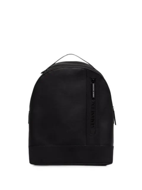 Armani Exchange logo-embossed zip-fastening backpack Black XM003167AF26679