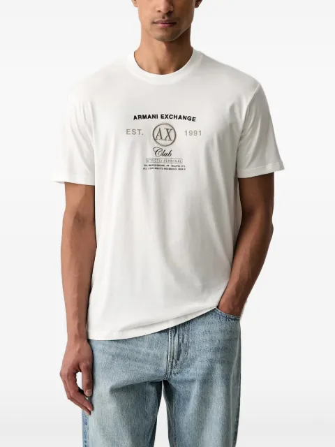 Armani Exchange logo-print cotton T-shirt White XM003067AF10358