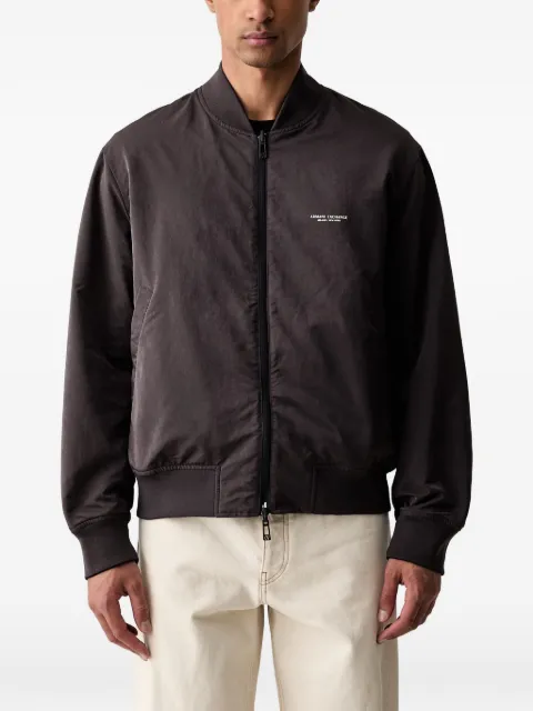 Armani Exchange logo-patch bomber jacket Blue XM003322AF27108