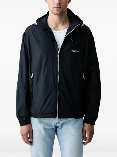Armani Exchange hooded logo-print jacket Blue XM002841AF13967