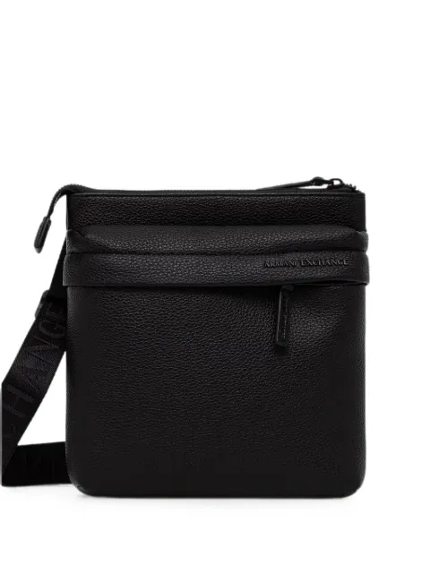 Armani Exchange logo-plaque pebbled-effect belt bag Black XM003598AF26651
