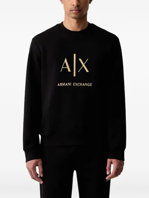 Armani Exchange logo-embroidered sweatshirt Black XM003551AF20150