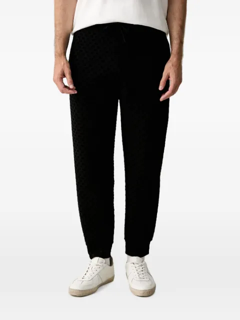 Armani Exchange monogram-pattern drawstring track pants Black XM002904AF10818
