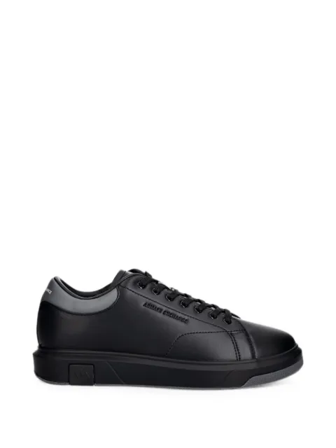 Armani Exchange logo-embossed lace-up sneakers Black XUX123XV534MC694