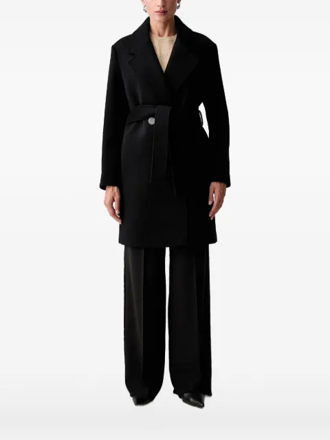 Armani Exchange belted notch-lapel coat Black XW001431AF16206