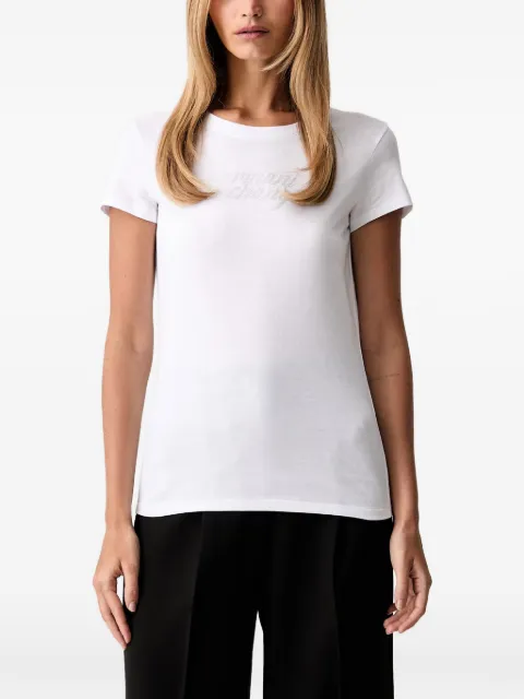 Armani Exchange rhinestone-logo T-shirt White XW002768AF10356