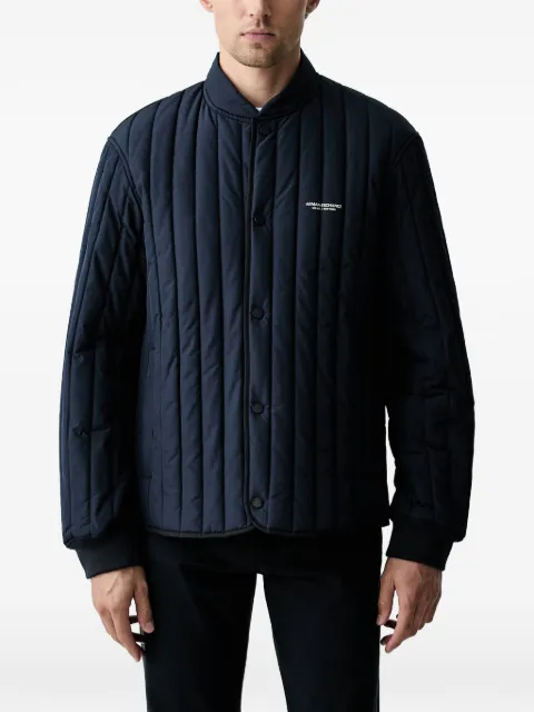 Armani Exchange quilted logo-print jacket Blue XM003345AF27309