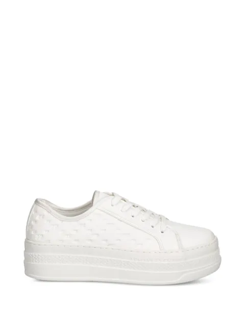 Armani Exchange logo-embossed flatform sneakers White XW003070AF27080U0011
