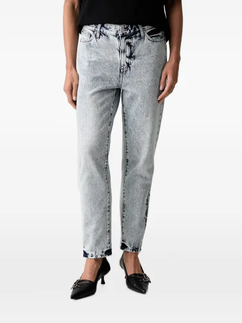 Armani Exchange acid-wash embroidered-logo jeans Blue XW000073AF25768
