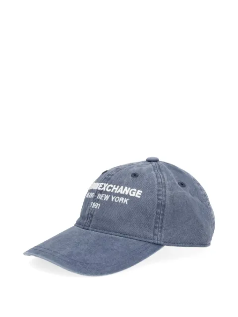 Armani Exchange logo-embroidered baseball cap Blue XM003634AF15502